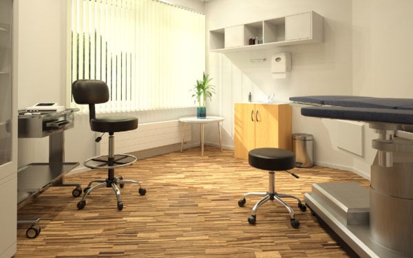 Boss Adjustable Antimicrobial Rolling Stool - B240-BK