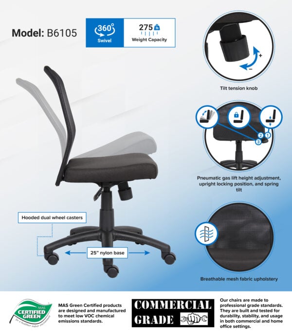 Boss Cool Mesh Office Chair - B6105