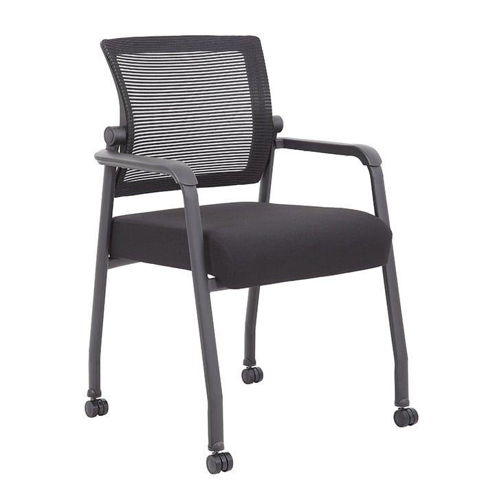 Boss Rolling Mesh Armchair - B6889R-BK