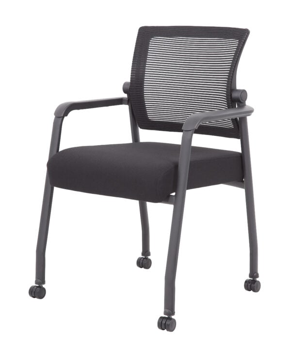 Boss Rolling Mesh Armchair - B6889R-BK