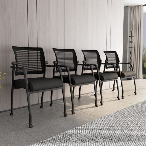 Boss Rolling Mesh Armchair - B6889R-BK