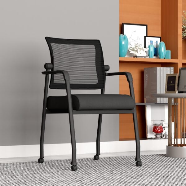 Boss Rolling Mesh Armchair - B6889R-BK