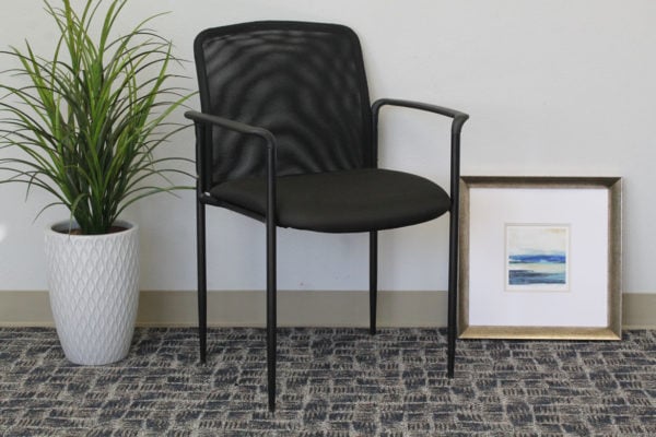 Boss Stackable Mesh Armchair - B6909-BK
