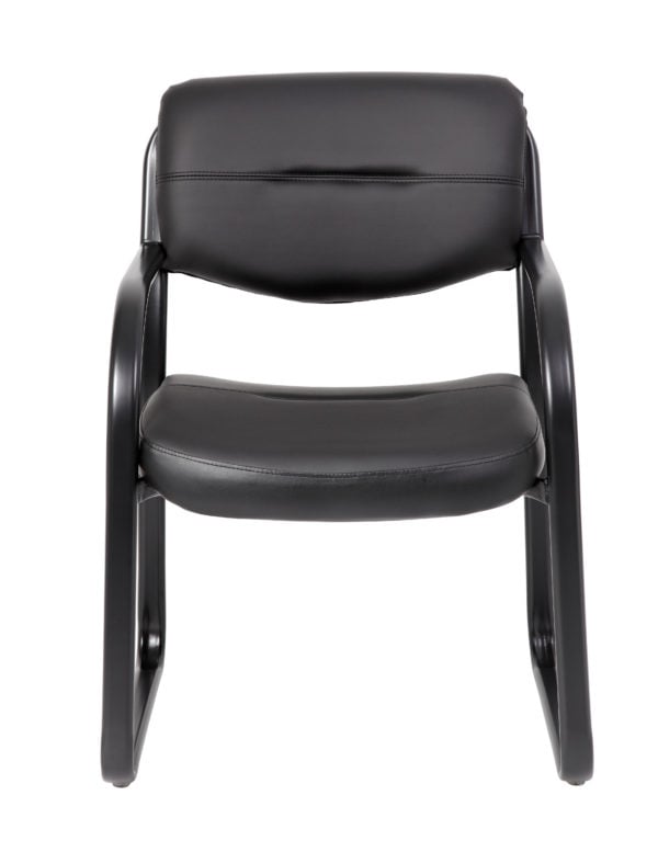 Boss Chic Leather Guest Chair with Sled Base - B9529