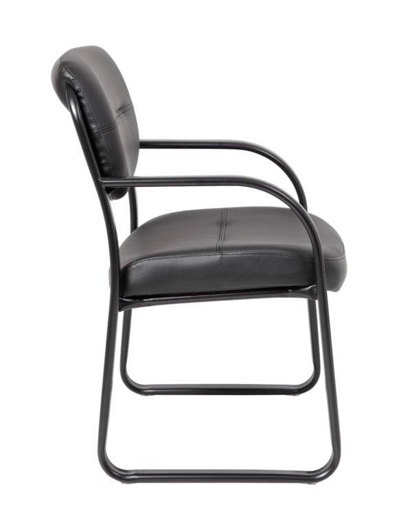 Boss Chic Leather Guest Chair with Sled Base - B9529