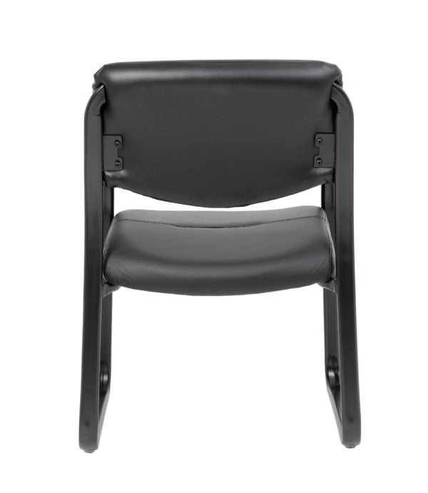 Boss Chic Leather Guest Chair with Sled Base - B9529