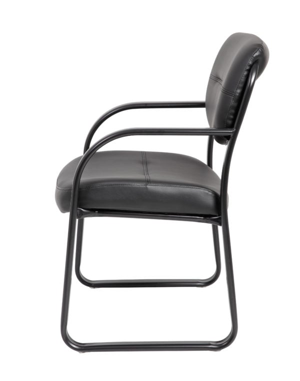 Boss Chic Leather Guest Chair with Sled Base - B9529