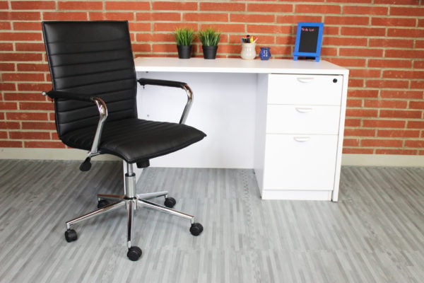 Boss Sleek Black Vinyl Task Chair - B9533C-BK