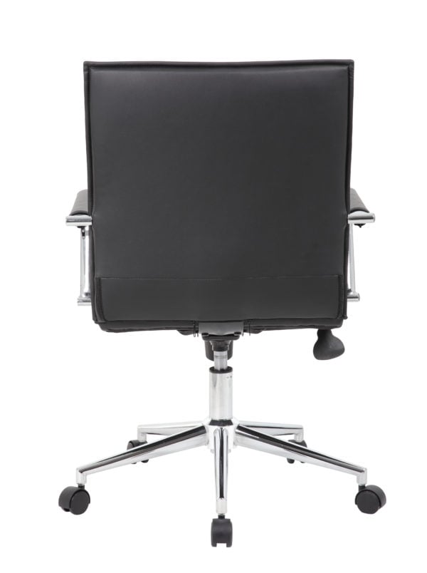 Boss Sleek Black Vinyl Task Chair - B9533C-BK