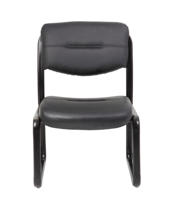 Boss Leather Sled Base Side Chair - B9539
