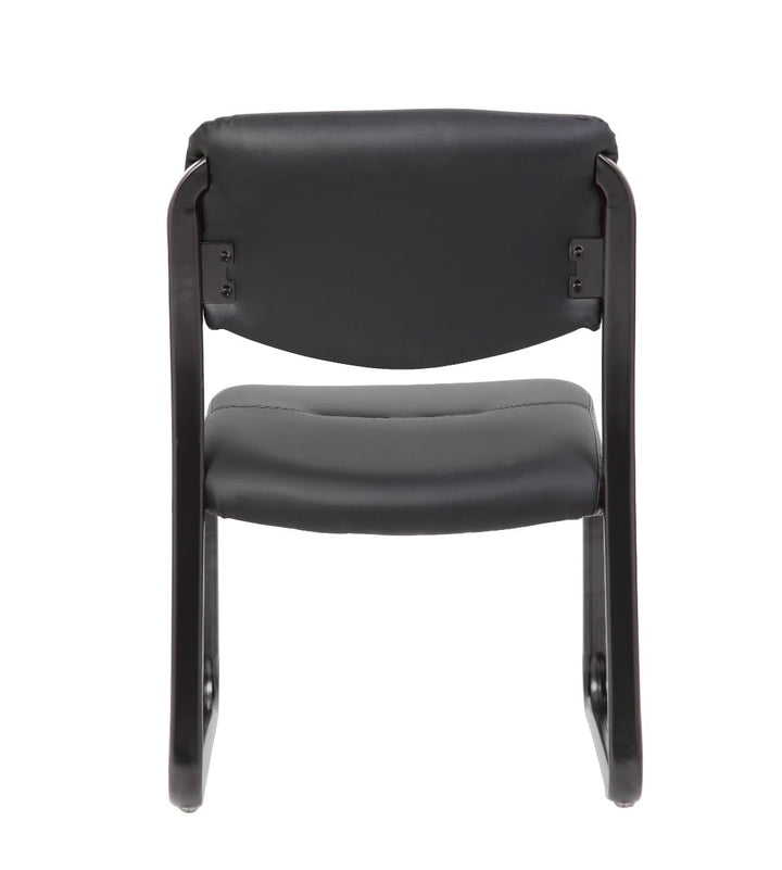Boss Leather Sled Base Side Chair - B9539