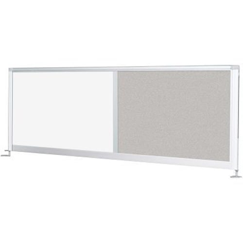 Balt 17" x 58" Porcelain Whiteboard / Vinyl Bulletin Board Desktop Privacy Panel