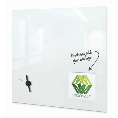 Balt 30" x 30" Customizable Magnetic Dry Erase Glass Whiteboard with 8" Square Insert Space