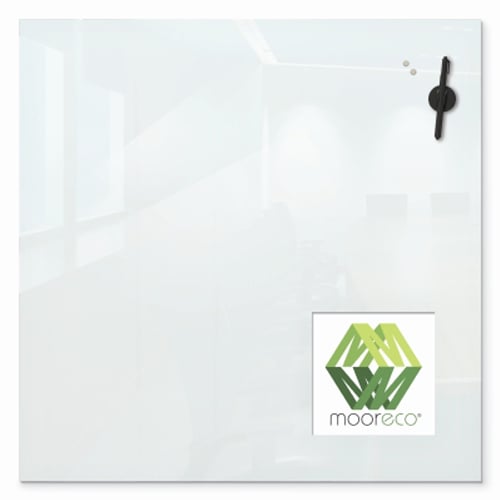 Balt 30" x 30" Customizable Magnetic Dry Erase Glass Whiteboard with 8" Square Insert Space