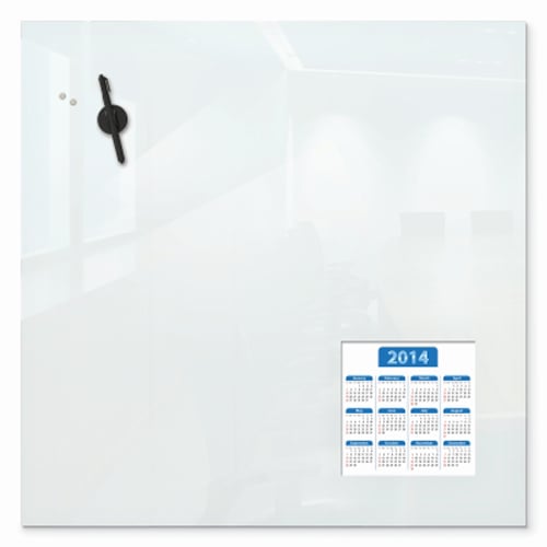 Balt 30" x 30" Customizable Magnetic Dry Erase Glass Whiteboard with 8" Square Insert Space