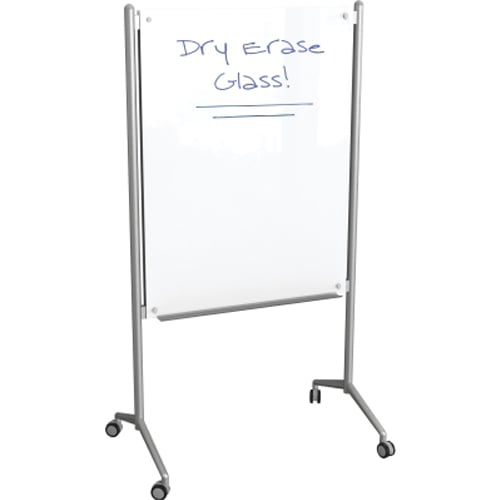 Balt 4' x 3' Enlighten Mobile Non-Magnetic Glass Whiteboard