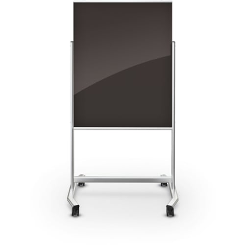 Balt 4' x 3' Visionary Move Mobile Magnetic Black Glass Whiteboard