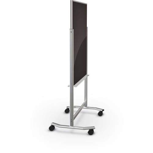 Balt 4' x 3' Visionary Move Mobile Magnetic Black Glass Whiteboard