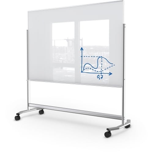 Balt 4' x 6' Visionary Move Mobile Magnetic Glass Whiteboard