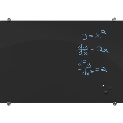 Balt 4' x 8' Visionary Black Magnetic Glass Dry Erase Whiteboard