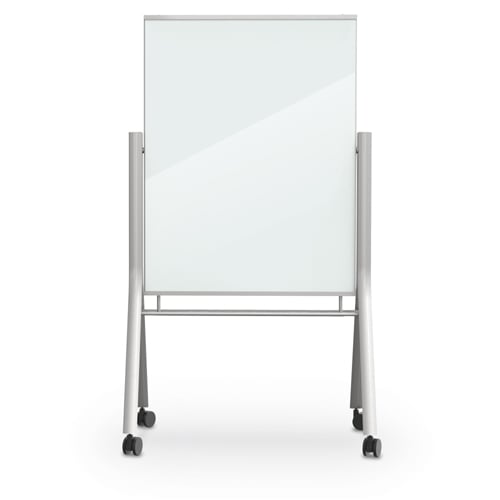 Balt 47.2" x 35.4" Visionary Curve Mobile Magnetic Two-Sided Glass Whiteboard