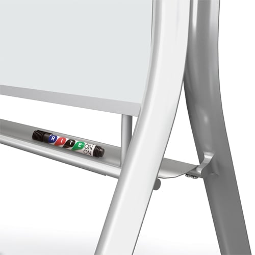 Balt 47.2" x 35.4" Visionary Curve Mobile Magnetic Two-Sided Glass Whiteboard