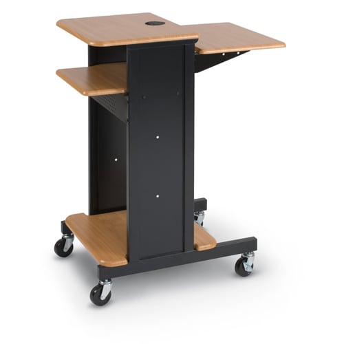Balt 89759 Adjustable Audio Visual Presentation Cart - Gray Shelves