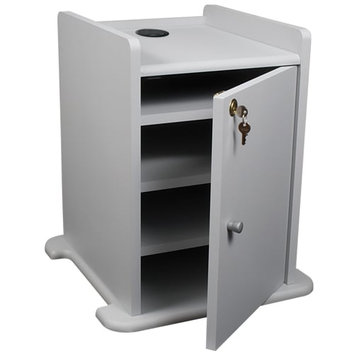 Balt 89759 Adjustable Audio Visual Presentation Cart - Gray Shelves