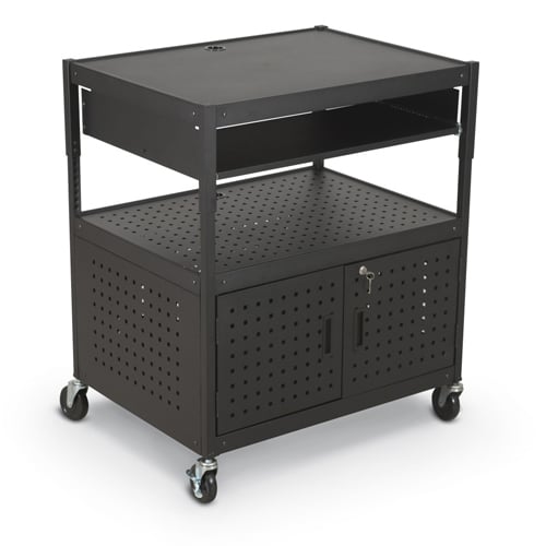 Balt Adjustable Height  FDB AV Cart with Cabinet - 27565