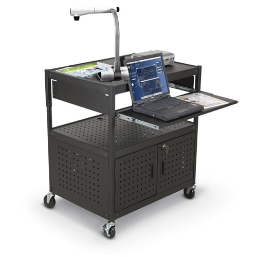 Balt Adjustable Height  FDB AV Cart with Cabinet - 27565