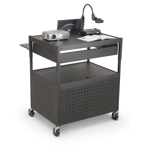 Balt Adjustable Height  FDB AV Cart with Cabinet - 27565