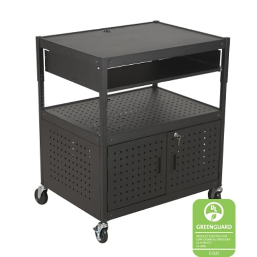 Balt Adjustable Height  FDB AV Cart with Cabinet - 27565