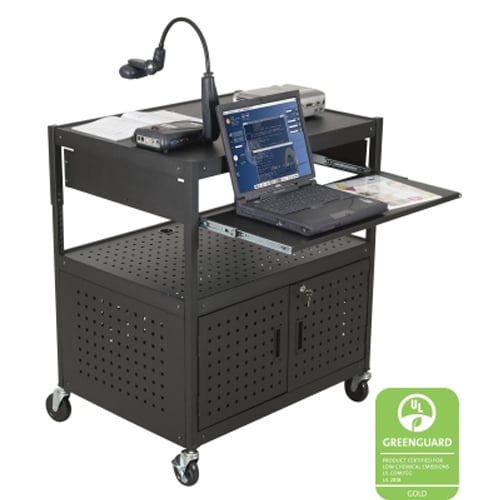 Balt Adjustable Height  FDB AV Cart with Cabinet - 27565