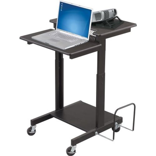 Balt Black Web AV Cart with CD Rack and CPU Holder - 85052