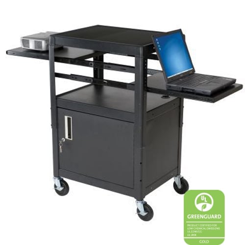 Balt Dual Adjustable Laptop Audio Visual Utility Cart - 89875