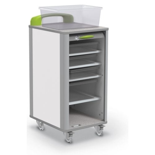 Balt Makerspace 4-Adjustable Shelf Mobile Tub Storage Cart - (37.97"H X 17.01"W)