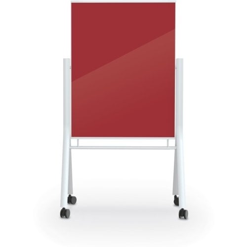 Balt Visionary Curve 47.2" x 35.4" Mobile Magnetic Deep Red Glassboard