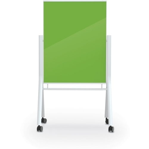 Balt Visionary Curve 47.2" x 35.4" Mobile Magnetic Lime Green Glassboard