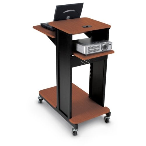 Balt Xtra Long Presentation Cart - Cherry Shelves