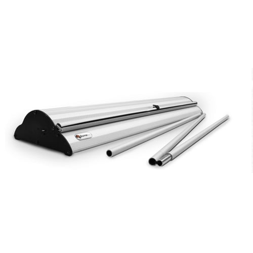 Banner Bug  70.75" x 85.375" Retractable Banner Stand - Silver (Single-Sided with 2 Poles)