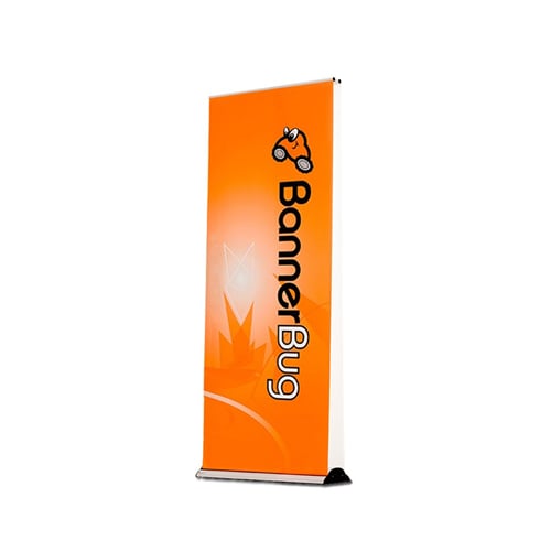 Banner Bug  22.81" x 59.81" Retractable Banner Stand - Silver (Double-Sided)