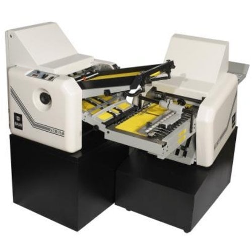 Baum 714XLT 8-Page Right Angle Tabletop Paper Folder (Urethane Roller) With Stand
