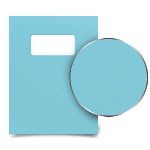 Beautiful Blueberry 9" x 11" Card Stock Covers with Windows - 100 Sets