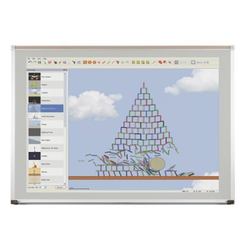 Best-Rite 4' x 12' Evolution Projection Board with Deluxe Aluminum Trim