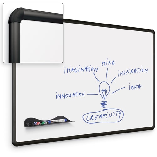 Best-Rite 1.5' x 2' Green-Rite Porcelain Whiteboard with Black Presidential Trim - E2H2PA-T1