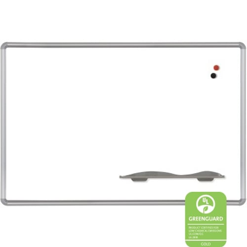 Best-Rite 1.5' x 2' Porcelain Steel Whiteboard with Silver Presidential Trim