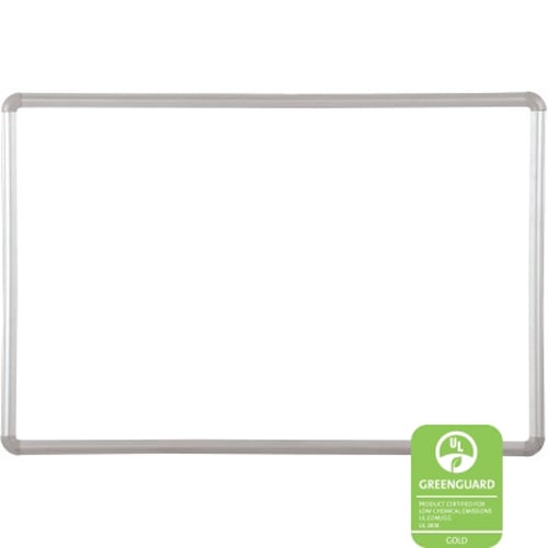 Best-Rite 4' x 4' Porcelain Steel Whiteboard with Silver Presidential Trim