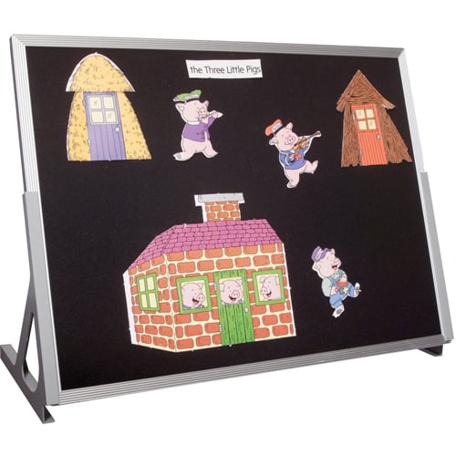 Best-Rite 18" x 24" Tabletop Black Flannel Board Easel