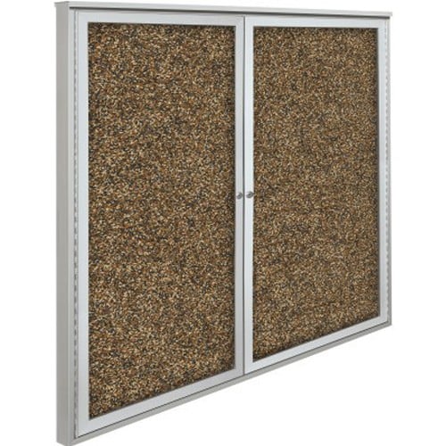 Best-Rite 2-Door Weather Sentinel Outdoor Enclosed Rubber-Tak Bulletin Board