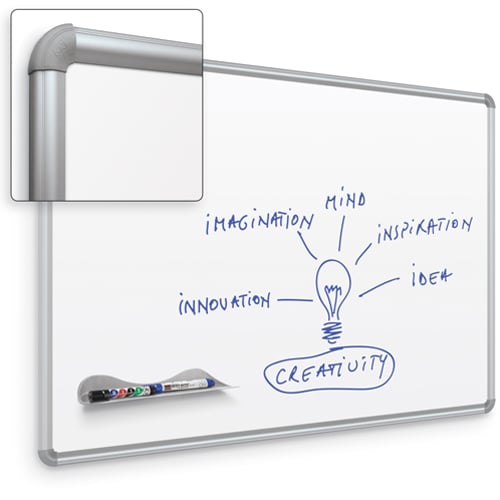 Best-Rite 2' x 3' Green-Rite Porcelain Whiteboard with Silver Presidential Trim